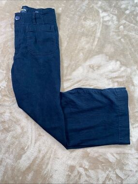 Mauve Anthropologie Colette Navy Boot-Cut Pants